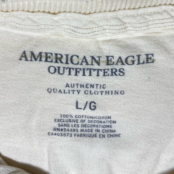 A&E | Mens L | White 1/4 Button Up Pullover Sweater | 100% Cotton - Picture 4 of 8